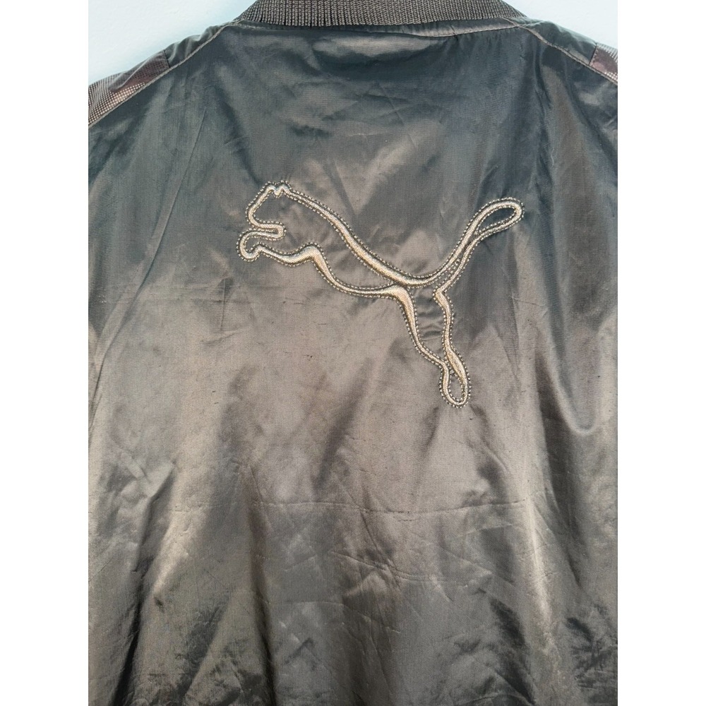 RARE: Puma "Augusto Single Tour" Green/Brown Camo Embroidered Quilted Jacket XXL - Picture 5 of 11